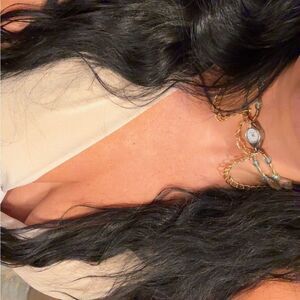 Handmade clock necklace